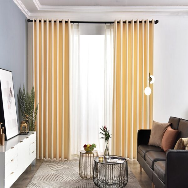 

Plain Blackout Single Panel Curtain, Beige