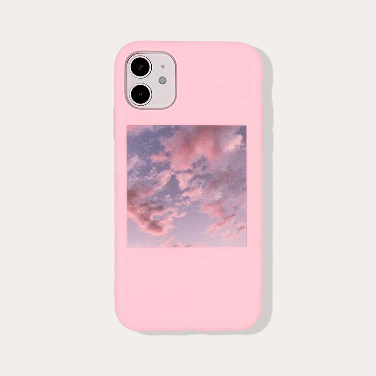 

Sky Print iPhone Case, Pink