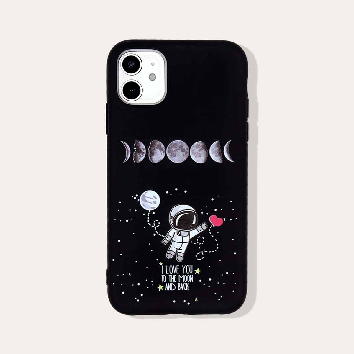 

Cartoon & Letter Graphic iPhone Case, Multicolor