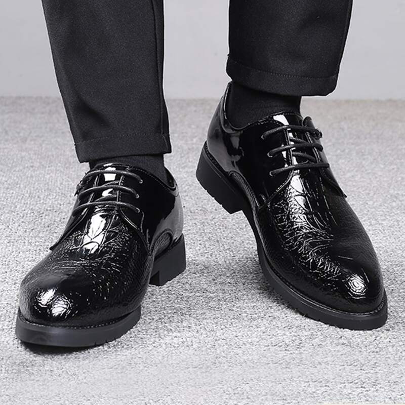 

Guys Patent Lace-up Front Dress Shoes, Black