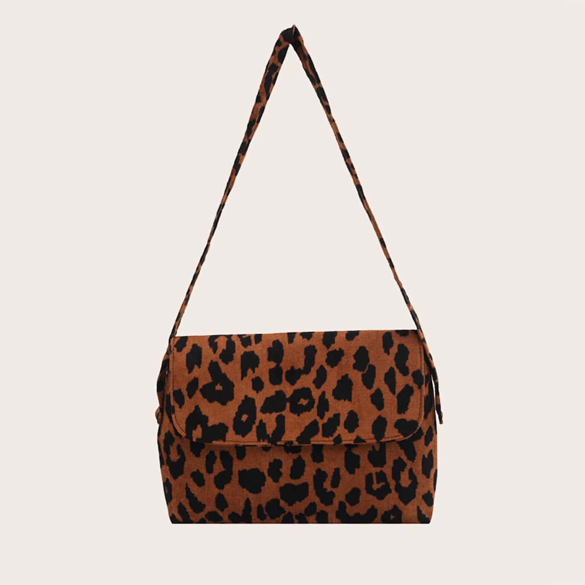 

Leopard Flap Shoulder Bag, Multicolor