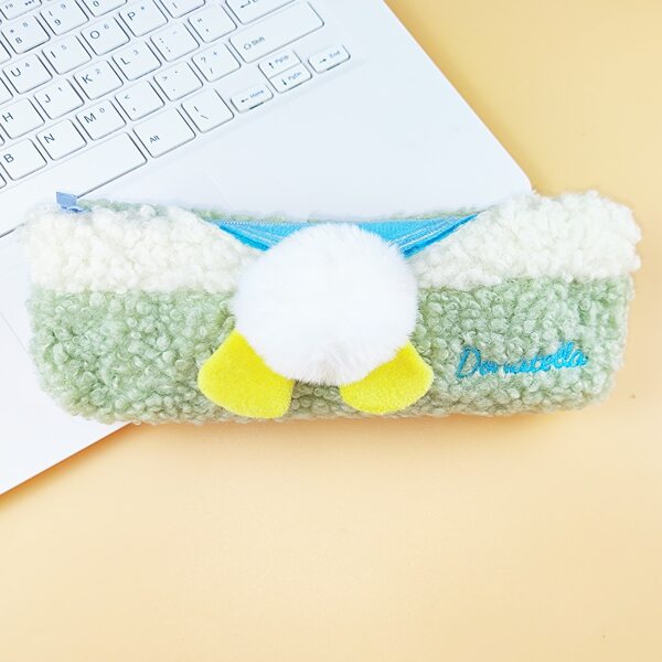 

1pc Cartoon Plush Pencil Bag, Multicolor