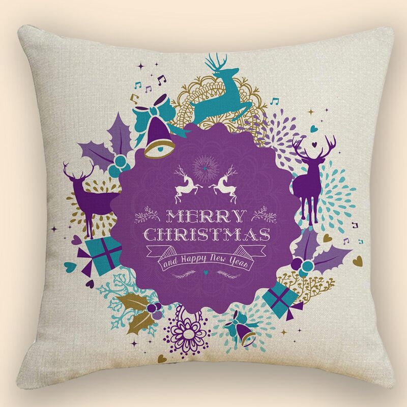 

Christmas Pattern Cushion Cover Without Filler, Multicolor