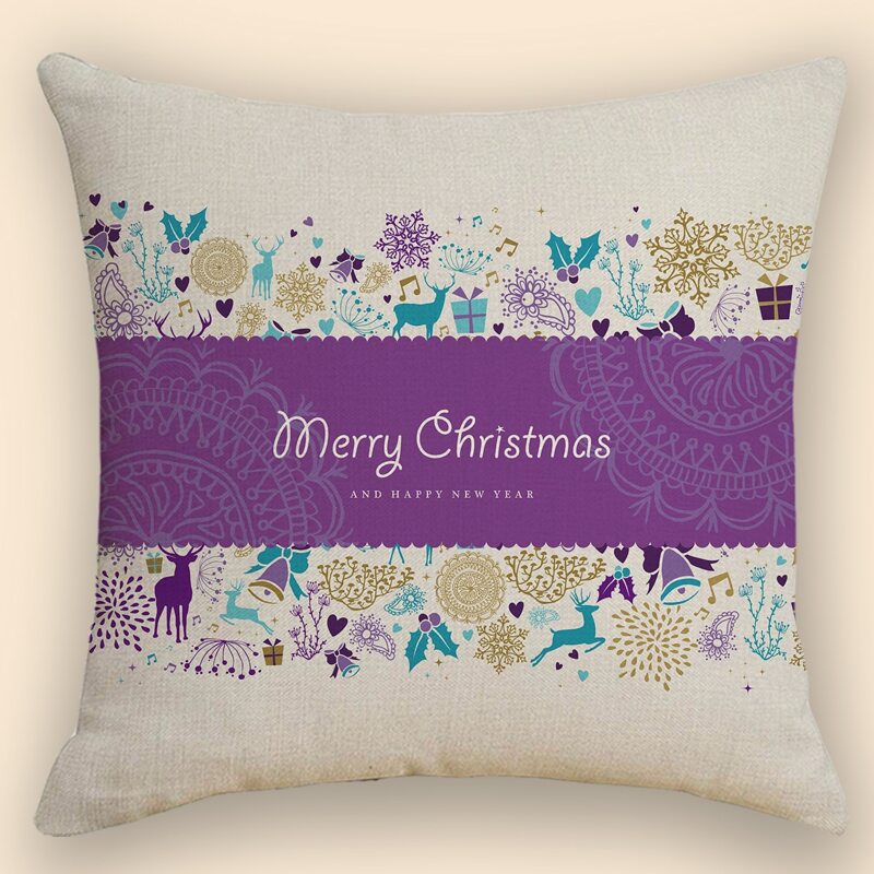 

Christmas Pattern Cushion Cover Without Filler, Multicolor