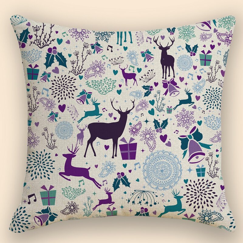 

Christmas Pattern Cushion Cover Without Filler, Multicolor
