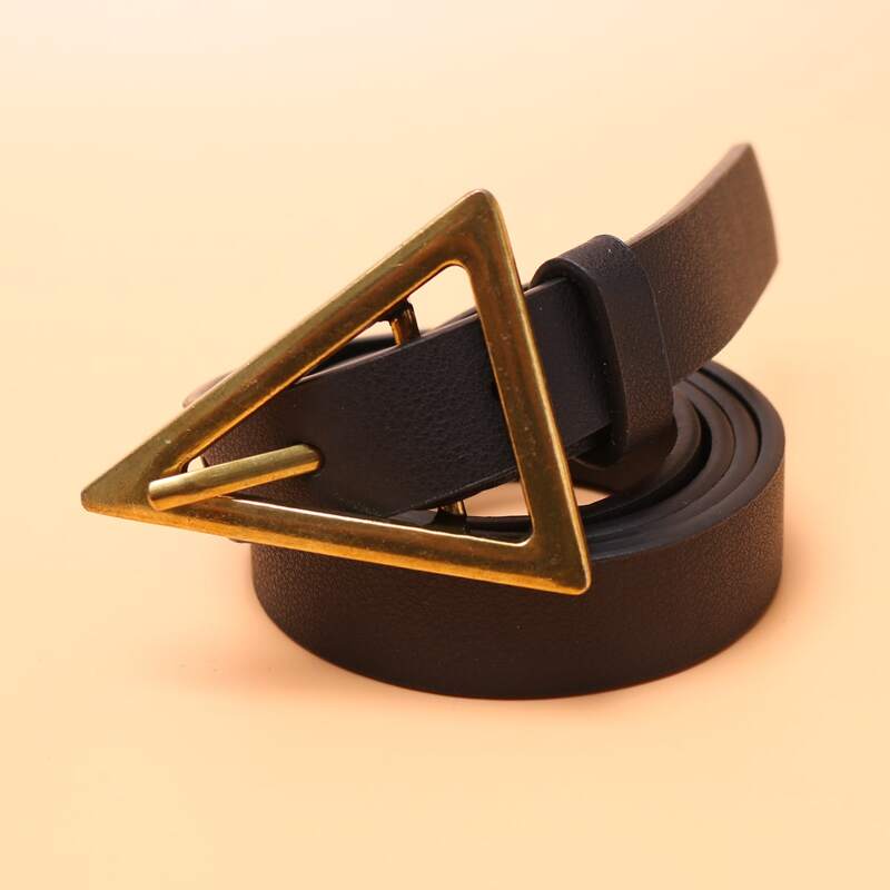 

Triangle Shaped Buckle Belt, Black