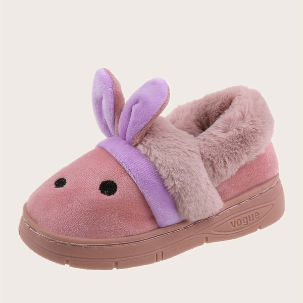 

Toddler Girls Cartoon Decor Fluffy Slippers, Purple