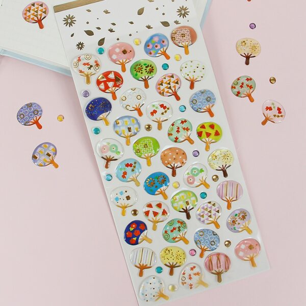 

1sheet 3D Cartoon Sticker, Multicolor