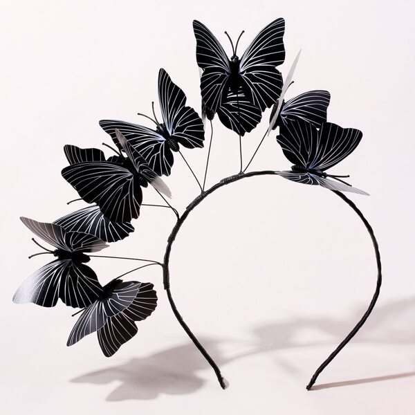 

Butterfly Decor Hair Hoop, Black