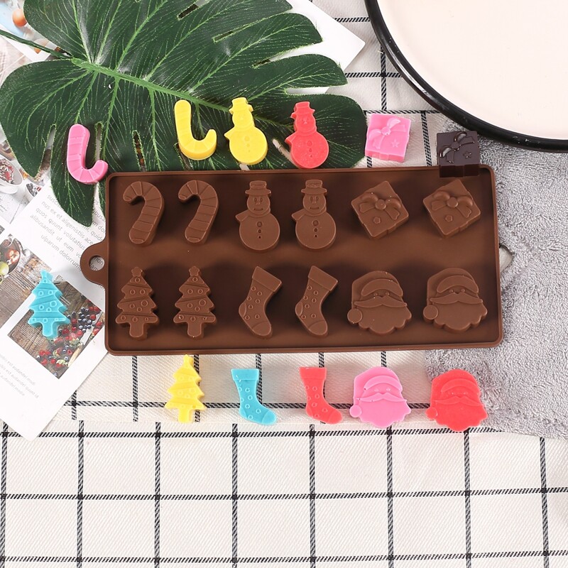 

1pc Christmas Silicone Chocolate Mold, Brown