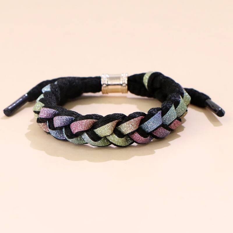 

Colorful Glitter String Bracelet, Multicolor