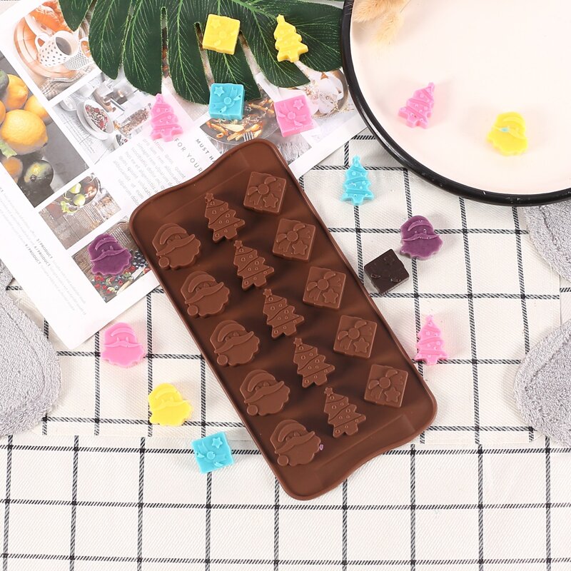 

1pc Christmas Silicone Chocolate Mold, Brown