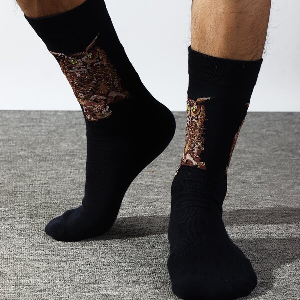 

Men Animal Pattern Socks, Multicolor