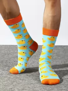 Men Color Block Socks - Multicolor - View 1