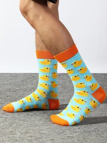 Men Color Block Socks - Multicolor - View 4