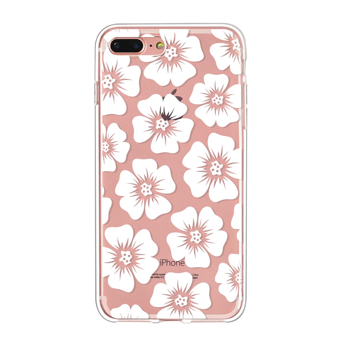 

Flower Print iPhone Case, White