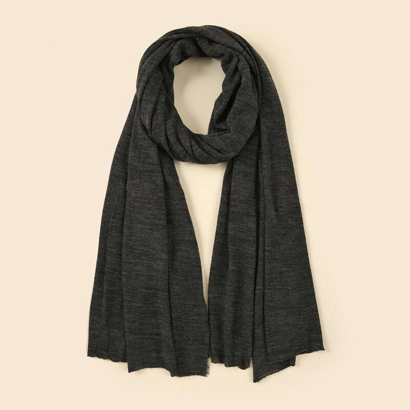 

Simple Plain Scarf, Dark grey