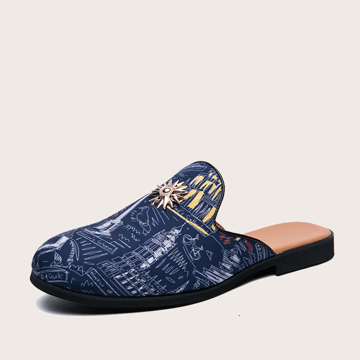 

Guys Metal Decor Loafers, Blue
