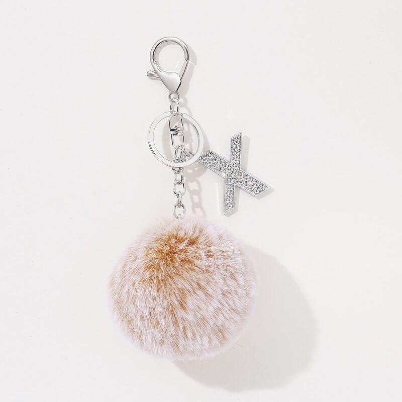 

Pom Pom Charm Keychain, Pink