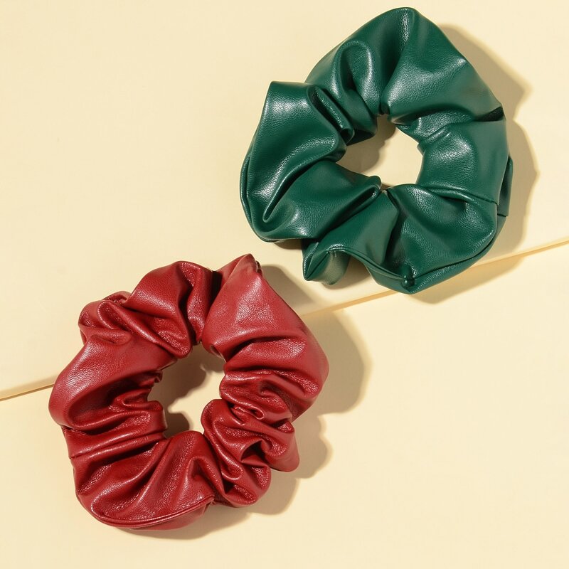 

2pcs Simple Plain Scrunchie, Multicolor