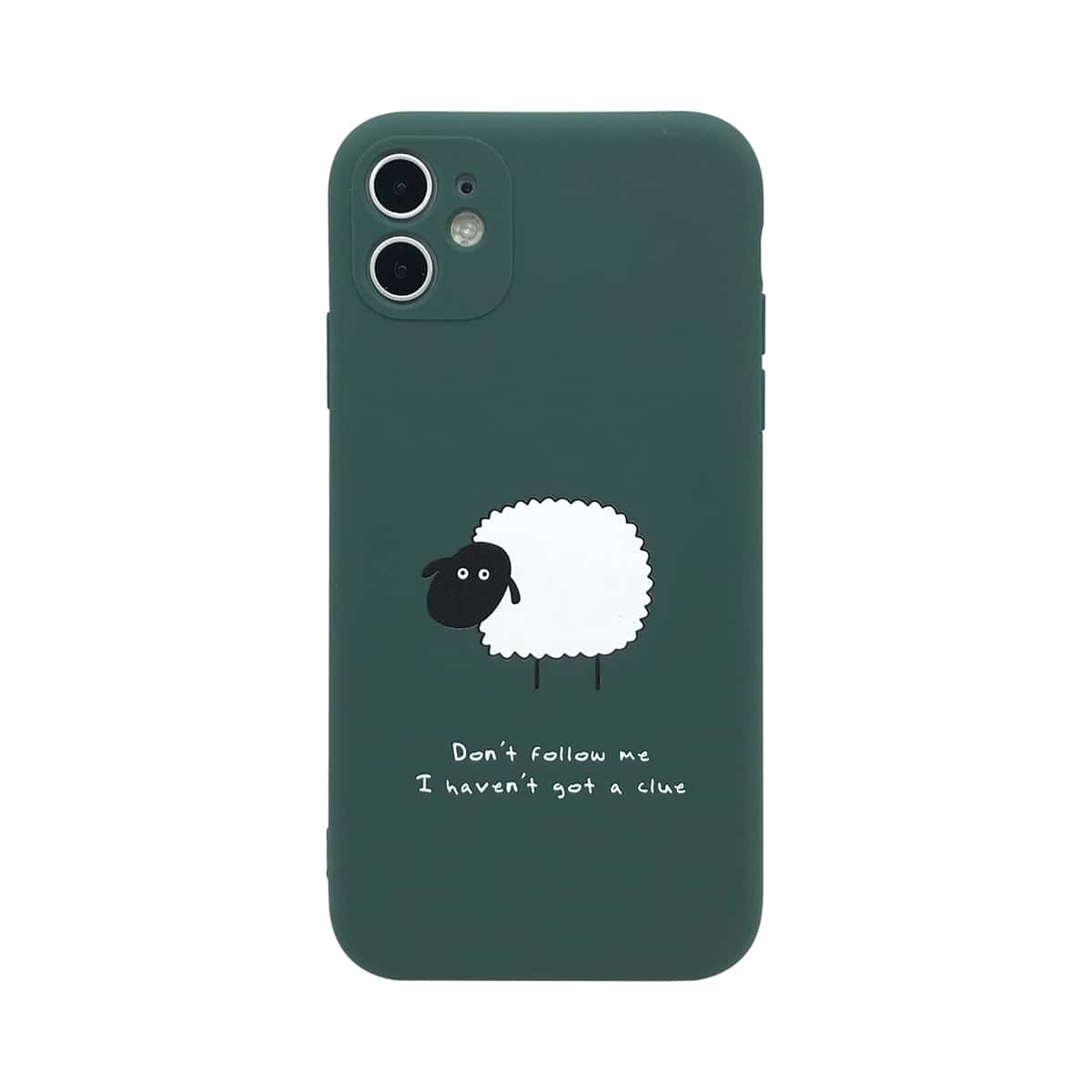 

Cartoon & Letter Graphic iPhone Case, Green