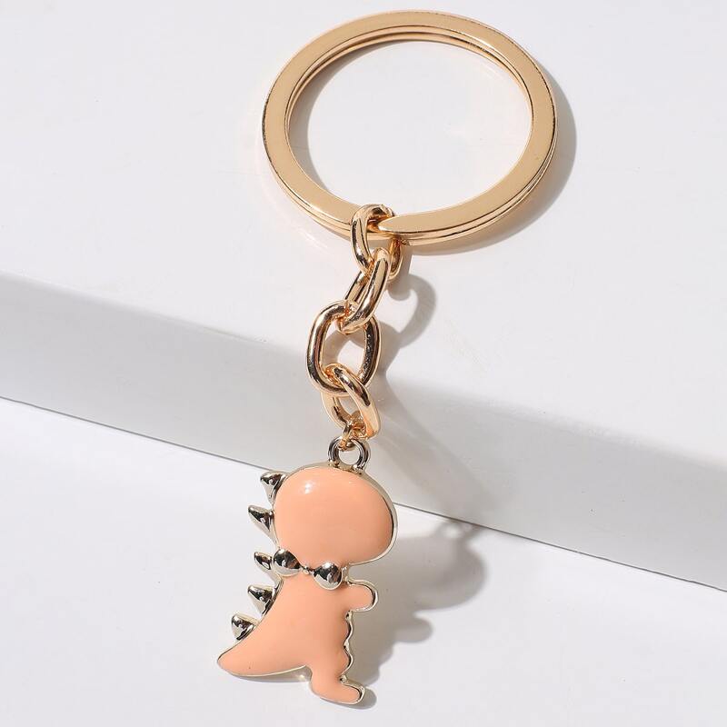 

Dinosaur Charm Keychain, Orange