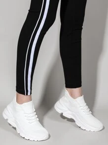 Zapatos deportivos con diseño de cordón tejidos - Blanco - Ver 4