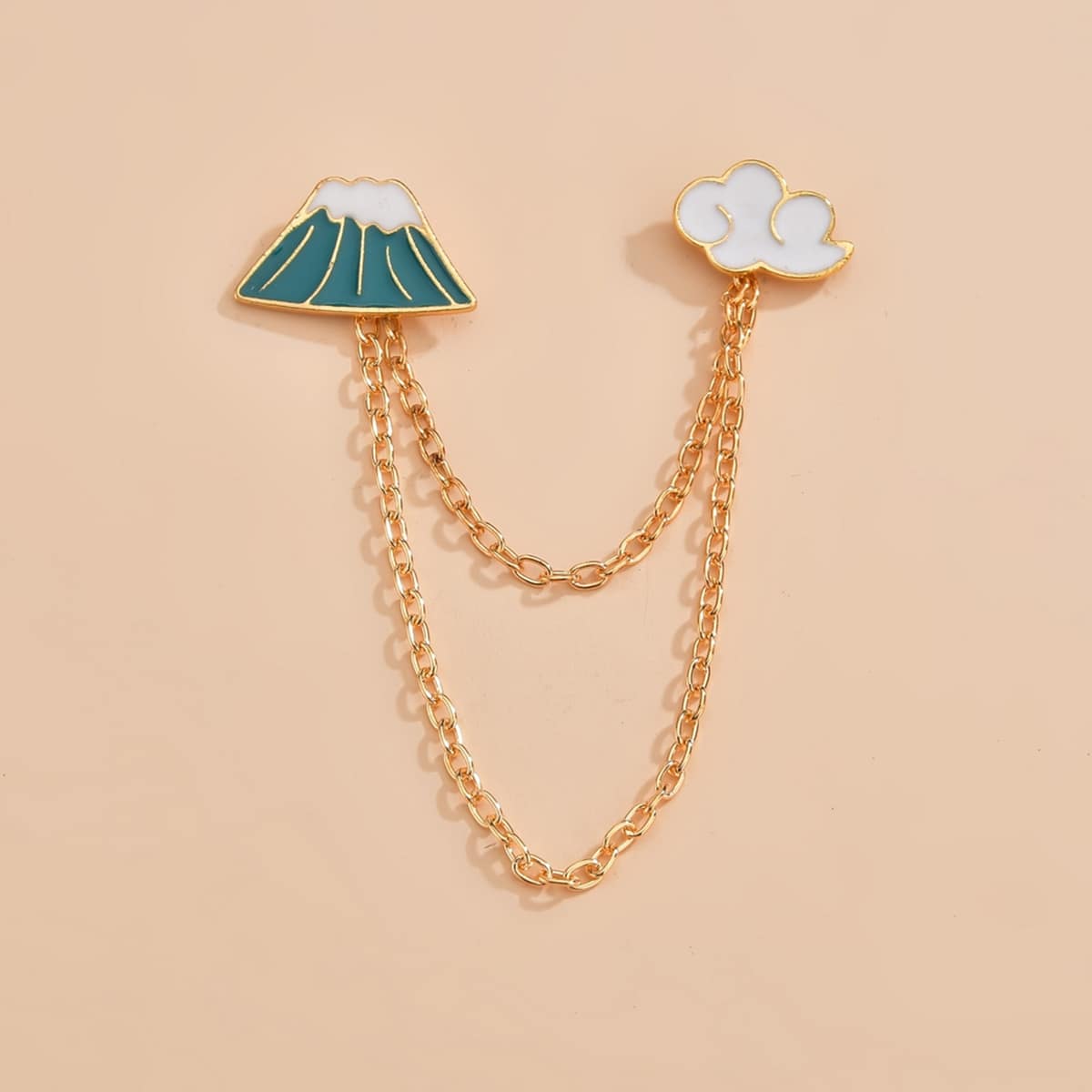 

Cloud Design Brooch, Multicolor