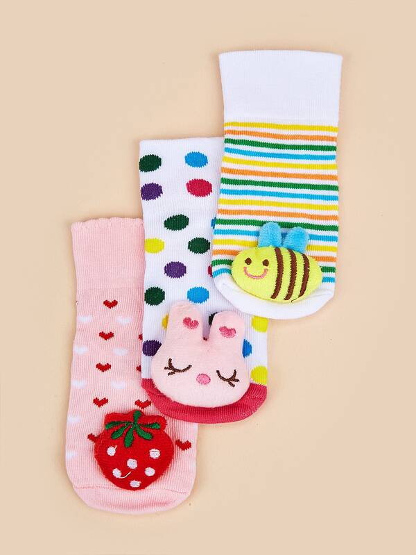 3 Paires Bebe Chaussettes Avec Dessin Anime Mode En Ligne Shein France