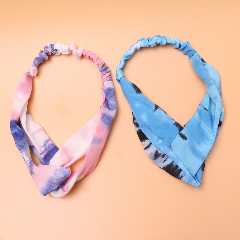 

2pcs Tie Dye Headband, Multicolor