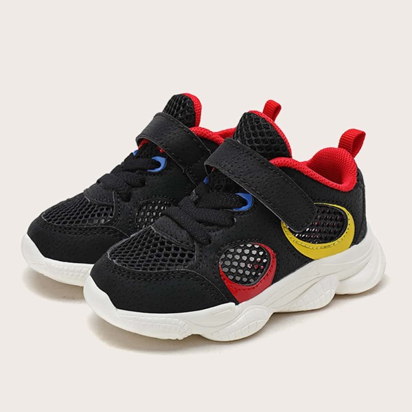 

Toddler Boys Hollow Out Velcro Strap Sneakers, Black