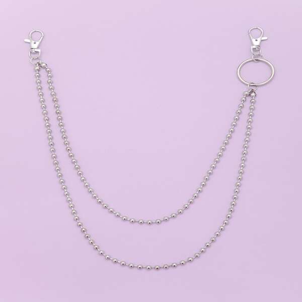 

Men Ball Belt Chain, Silver