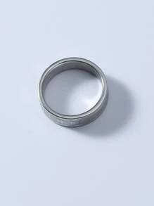 Những người đàn ông thời trang và được ưa chuộng Nhẫn thép không gỉ đơn giản và sành điệu để làm quà tặng trang sức và cho một vẻ ngoài sành điệu - Bạc - Xem 3