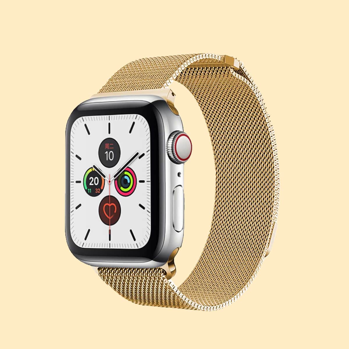 

1pc Stainless Steel Apple Watch Band, Gold