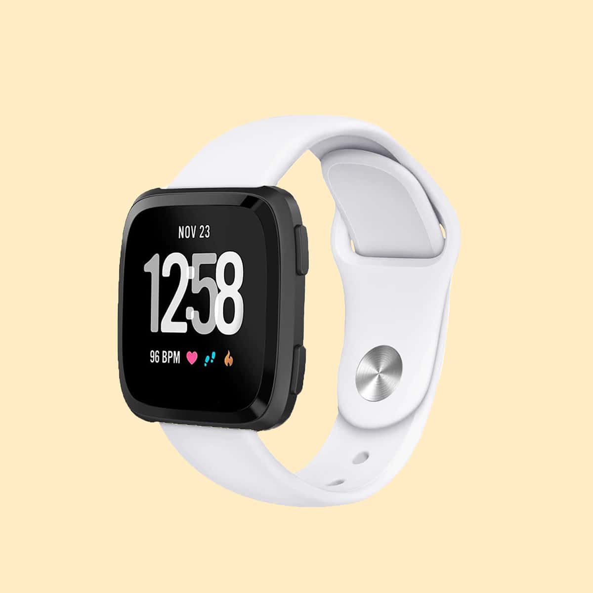 

1pc Silicone Sports Apple Watch Band, White