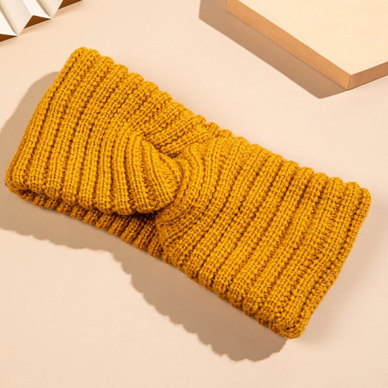

Solid Knit Headband, Yellow