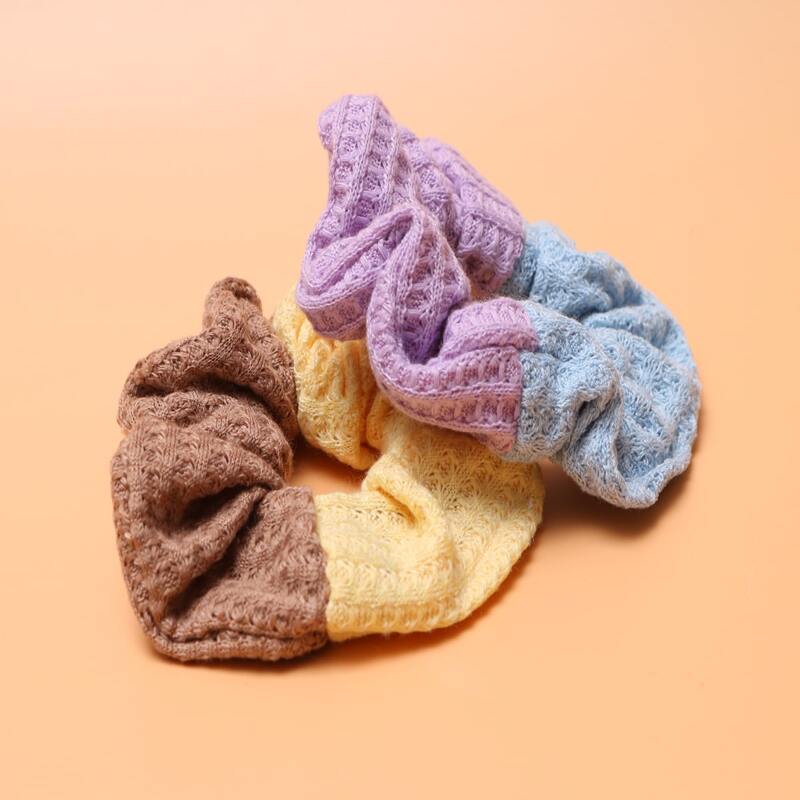 

2pcs Colorblock Scrunchie, Multicolor