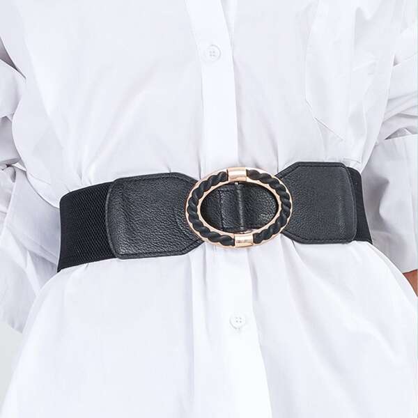 

Metal Buckle Belt, Black