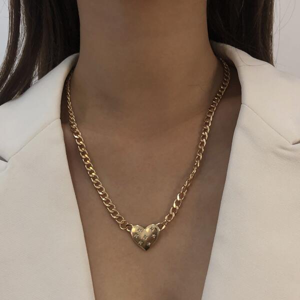 

Heart Charm Necklace, Gold