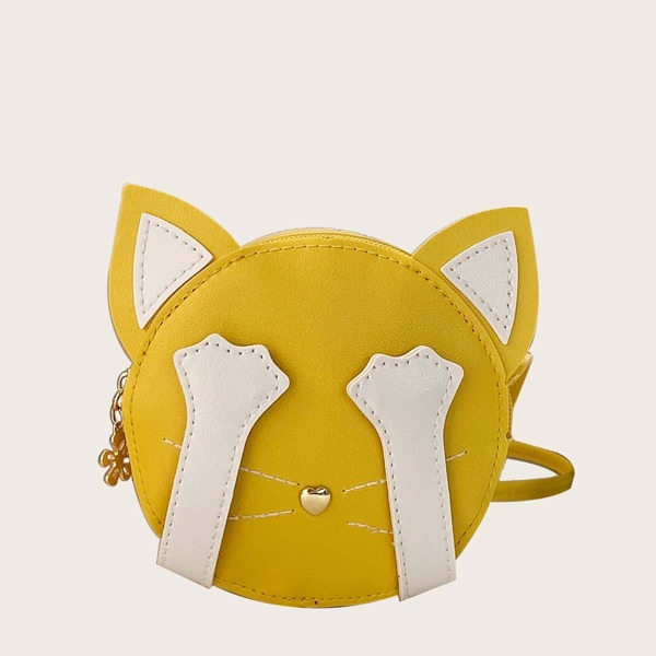 

Girls Cartoon Design Crossbody Bag, Yellow