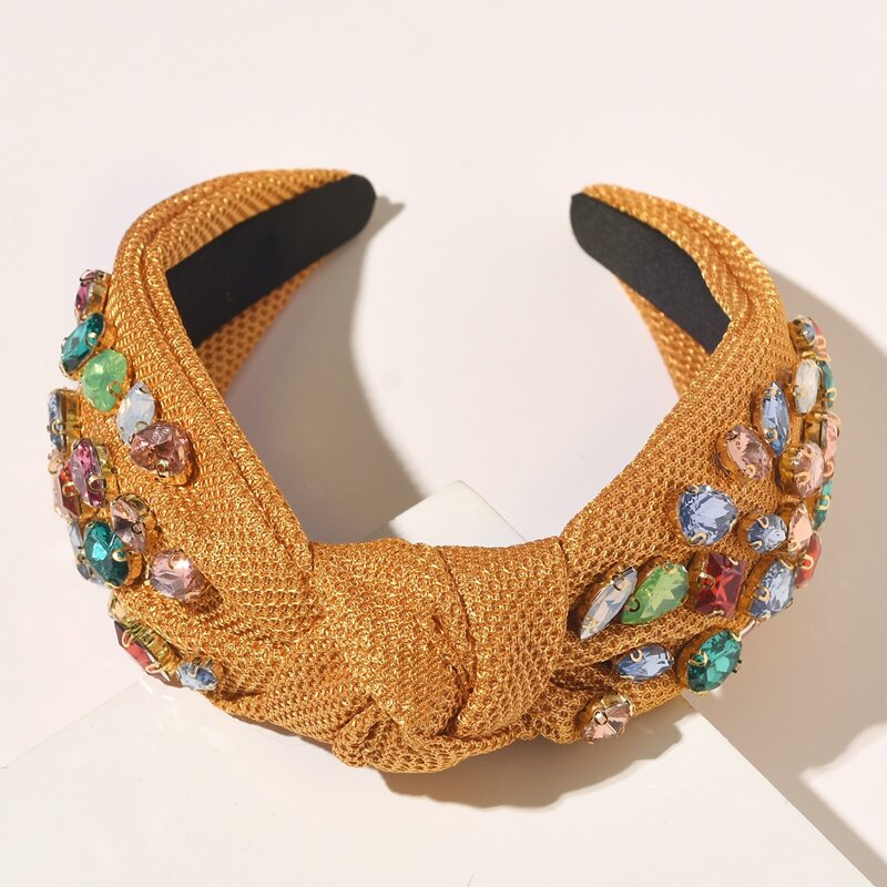 

Rhinestone Decor Knot Hair Hoop, Multicolor