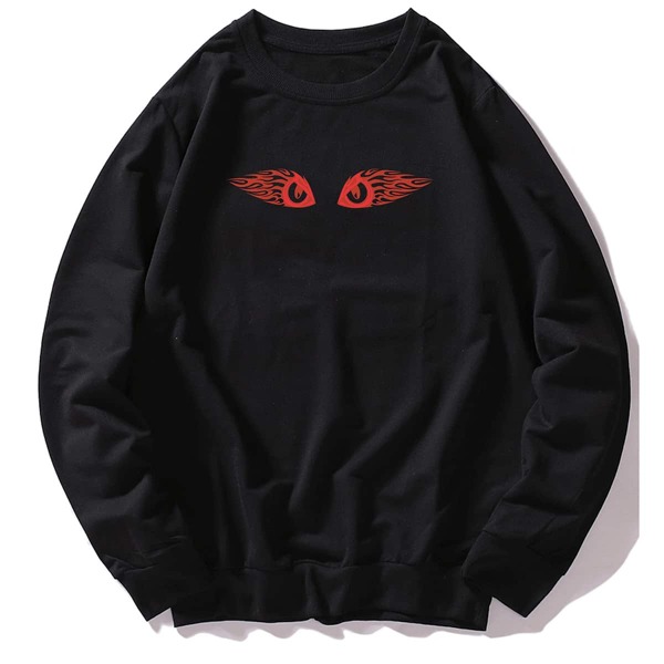 

Men Graphic Print Sweatshirt, Black