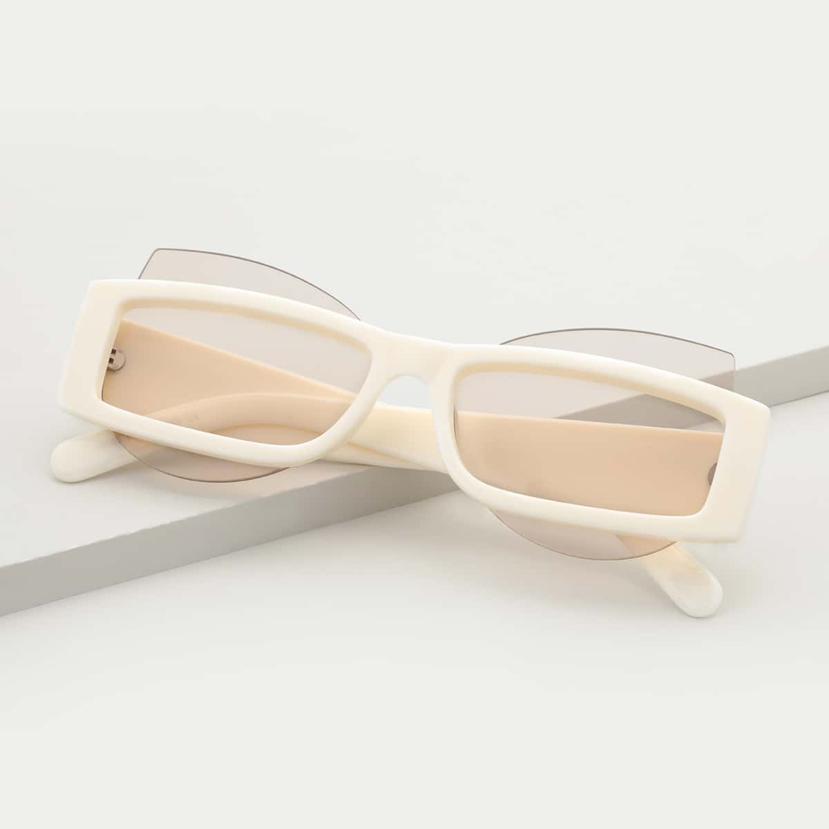 

Guys Irregular Sunglasses, White