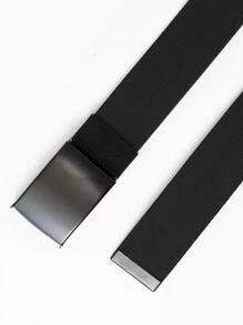 1条男士户外休闲弹力腰带，适合搭配夏季裤装、秋季校园装、万圣节秋冬配饰，适合青少年、青年、男士，休闲、户外、运动、度假、毕业礼物、生日礼物、日常穿着 - 黑色 - 查看 4