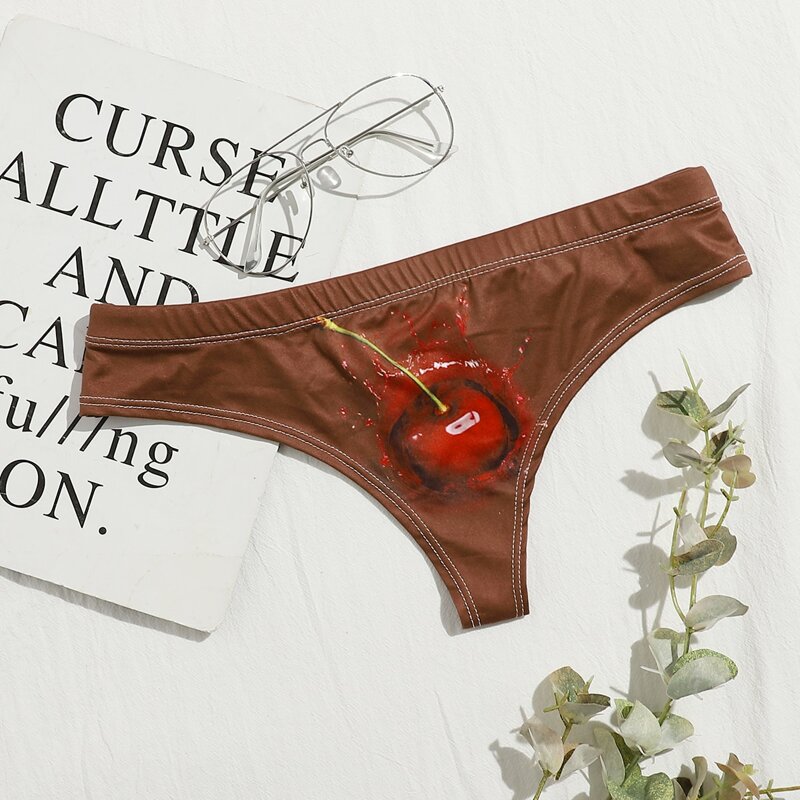 

Cherry Print Panty, Red