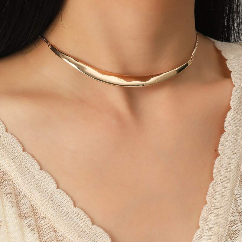 

1pc Minimalist Necklace, Gold
