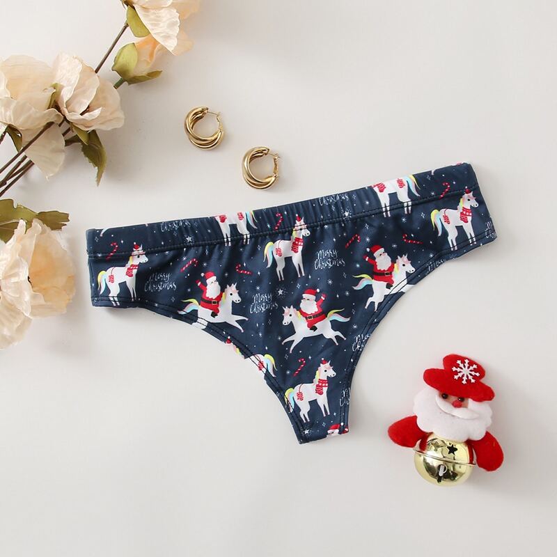 

Christmas Print Panty, Blue