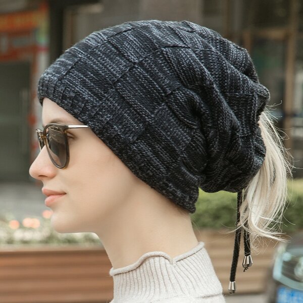 

Solid Knit Beanie, Black