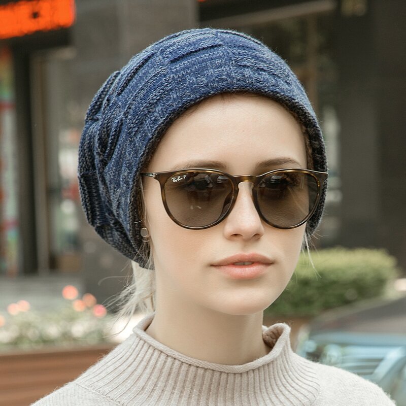 

Solid Knit Beanie, Navy blue