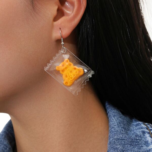 

Two Tone Drop Earrings, Multicolor
